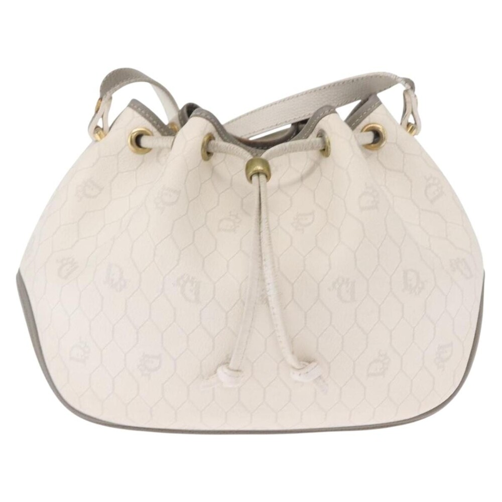 Dior Honeycomb Canvas Shoulder Bag Gold